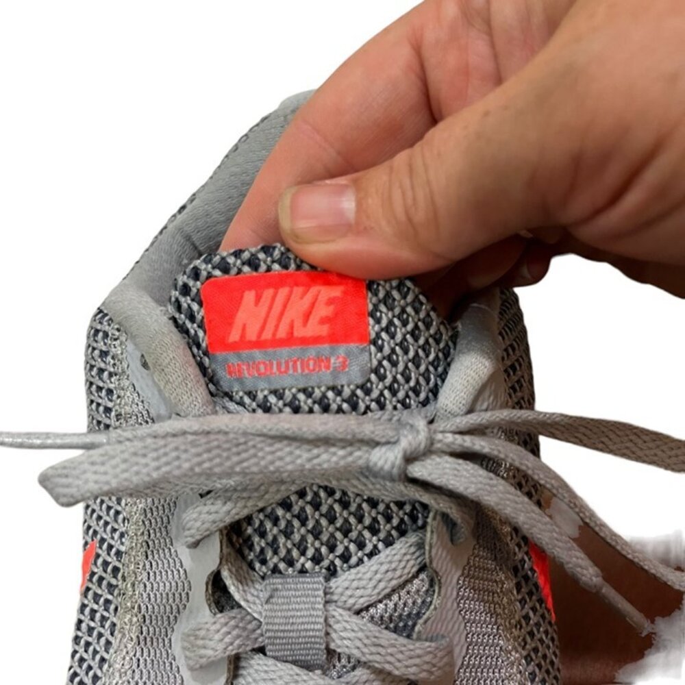 Closet Closing Sale! Nike Revolution 3 women's 9 gray orange sneakers running sh - Picture 5 of 8
